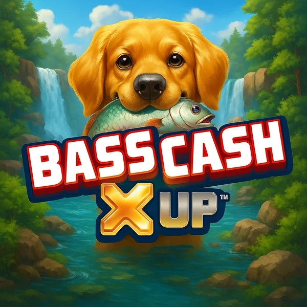 Bass Cash X UP slot logo by Alchemy Gaming at Slotosport CasinoBass Cash X UP