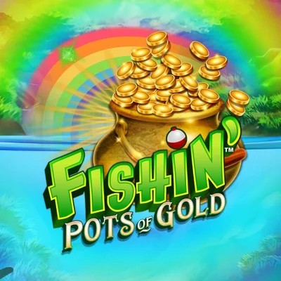 Logo of Fishin Pots Of Gold from Gameburger Studios at Slotosport Casino